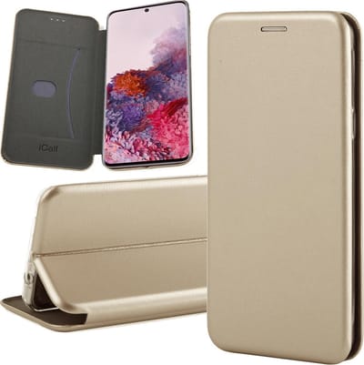 Hoesje geschikt voor Samsung Galaxy S20 - Book Case Kunstleer ThinShield Goud