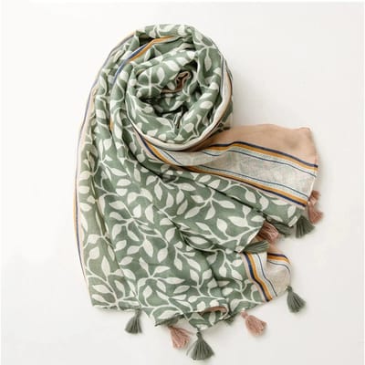 180 * 85cm Bandana Moslim hoofddoek outdoor katoen en linnen sjaal de vier seizoenen warme kwast sjaal populaire print strandlaken 180X85CM beige