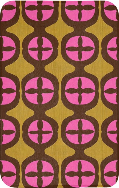 WC mat 50x80 cm - Antislip - Modern - Patroon - Roze - Toiletmat - Vloermat - Douchemat - Toilet tapijt - Toiletmatten