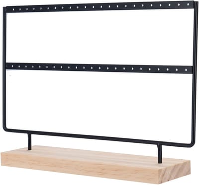 Sieradenstandaard - Oorbellenorganizer - Ketting - Armband - Opbergruimte - 48 Gaten - Oorbellenstandaard - Oorbellenstandaard - Sieradenstandaard - Sieradendisplay - Sieradenstandaard - Zwart