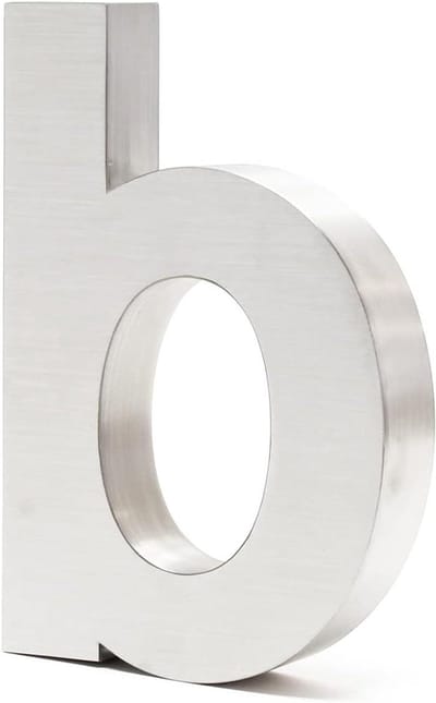 Huisnummer Letter D - Adresindicator - Voorgevel Verfraaien - Modern 3D Design - 20 cm Hoog - Zilverkleurig