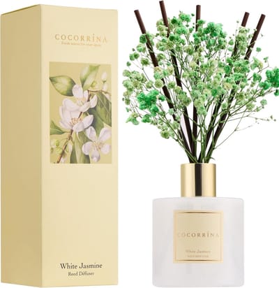 White Jasmine Geurstokjes - 200ml - 8 Geurstokjes - 90 Dagen Langdurige Geurverspreiding - Geschikt voor iedere ruimte
