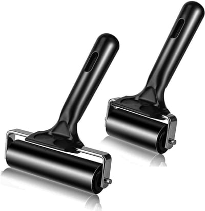 Dailygoody - Rubber Brayer Roller - Aandrukroller - 12 Stuks - 6cm/10cm - Handwerk - Voor Linoprinten Blokprinten Stempelen