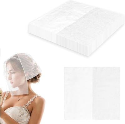 Ademende Make-up Bescherming Caps voor Vrouwen - Niet-geweven Stof, Antivlek en Stofdicht - 25 Stuks voor Bruiloften en Schoonheidsbehandelingen
