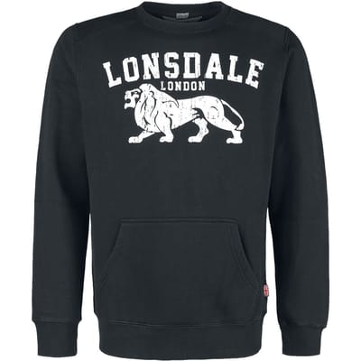 Lonsdale London Sweatshirts - Kersbrook - XL tot XXL - voor Mannen - zwart