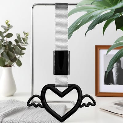 Hartvormige Autohandgrepen - Auto Interieur Decoratie - Voertuig Personaliseren - Aantrekkelijk en Functioneel - 25 x 16 cm - Zwart