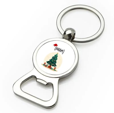 Akyol - kerst kerstboom met eigen naam flesopener - Kerstmis - kerst beker - winter - kerst - christmas - kerst cadeau - 9 bij 3 cm
