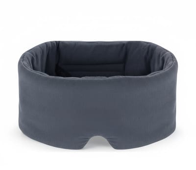 QTTVBTNA - Slaapmasker - Comfortabel Ademend - Verstelbaar katoenen oogmasker - Verduistering - Reizen & Thuis - Unisex - Grijs - 71x7,8cm - 1 stuk