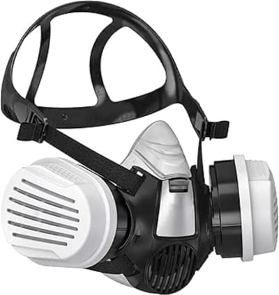 REN® Gasmasker - Gezichtsmasker - Gasmasker met filter- Medium - Wit/ Zwart - 10cm x 14cm x 13cm ; 680 g