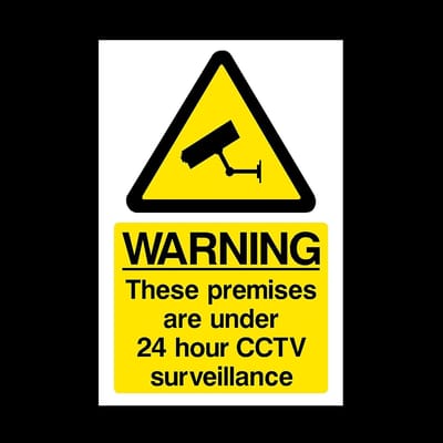 Bewakingsstickers - CCTV borden - Beveiliging huis - Zelfklevend papier - A5 formaat - Wit
