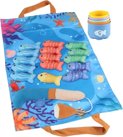 Visspel Sorteerspel - Educatief Speelgoed - Bad Plezier - Zintuiglijke Ontwikkeling - 34 x 29 x 6 cm