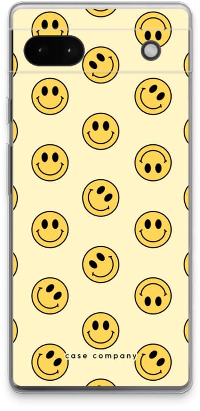 Case Company® - Hoesje geschikt voor Google Pixel 6a hoesje - Smiley N°2 - Soft Cover Telefoonhoesje - Bescherming aan alle Kanten en Schermrand