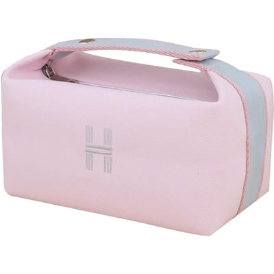 Sac de lavage de grande capacité, sac de rangement de cosmétiques pour femmes, organisateur de voyage, sacs de maquillage portables rose