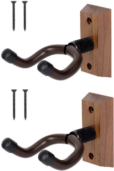 GELLDG Gitaar Wandbeugel - Muurbeugel – Gitaar standaard – Guitar Stand – Viool – Basgitaar - Ukelele - muurhaak - Gitaarwandhouder - Gitaarhaken - Geschikt voor akoestische gitaren, elektrische gitaren, basgitaren, enz - 2 stuks
