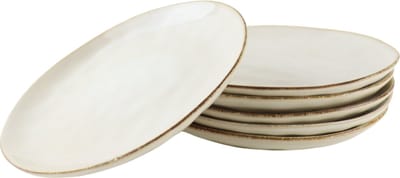 OTIX Ontbijtborden - Bordenset - 6 Persoons - Beige - 21cm - Keramiek - Gebaksbordjes - MAPLE