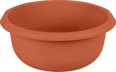 Urban Living Afwasteil - kunststof - 10 Liter - D34 x H13 cm - terracotta - teiltjes - camping