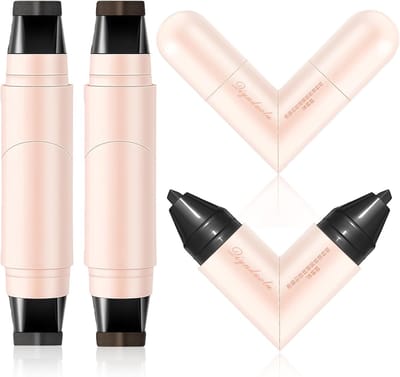 Eyeliner Stempel - Waaierpen Sjabloon - Snel Perfecte Lijnen - Opvouwbaar Dubbelzijdig - Compact Formaat - Zwart Bruin