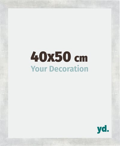 Your Decoration - Fotolijst 40x50 cm - MDF - Zilver Glanzend Vintage - Mura