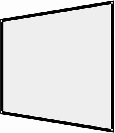 Projectiescherm Opvouwbaar - Projectorgordijn Kreukvrij - Buitenfilms Kijken - Voor- of Achterprojectie - 60 inch - Wit