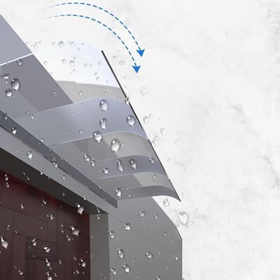 Polycarbonaat Luifel - Overkapping Deur - Regenbescherming Buiten - Slagvast Materiaal - 40 x 220 cm - Helder