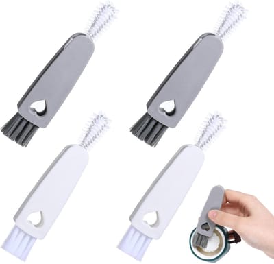 Reinigingsborstel-3-in-1 Cup Deksel Gap Schoonmaakborstel Set-Mini Multifunctionele Spleet Schoonmaakborstel -Babyfles Schoonmaakgereedschap -Thuis Keuken Spleet Schoonmaakgereedschap- Draagbare Cup Deksel Cleaner met