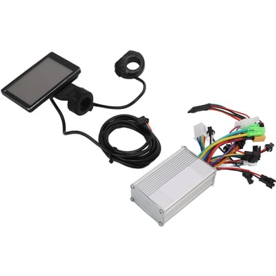 Vélo Électrique 36 48 60V Moteur 350W Contrôleur Brushless Kit Contrôleur Onde Sinusoïdale 3 Modes avec Panneau d'Affichage LCD black