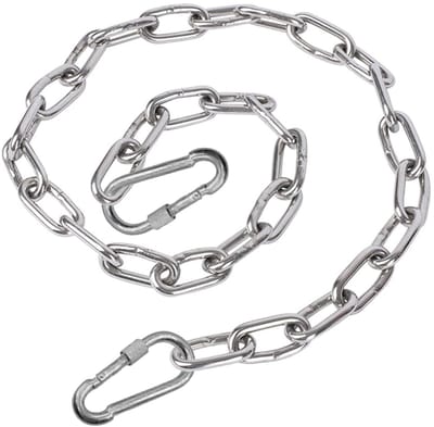 Allecto - Gate Chain Lock - Veiligheidsketting - Metalen constructie - Zilveren kleur - Geschikt voor hek en poort - 100 cm lang - Ideaal voor buit...