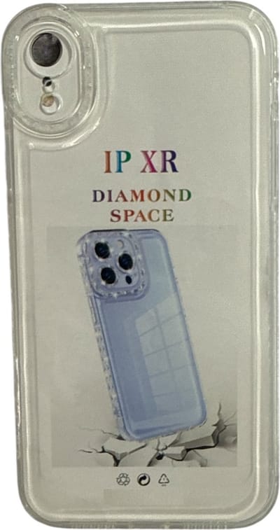 Diamond Space Telefoonhoesje met Camera Bescherming voor iPhone XR - FuturiQ - Transparant