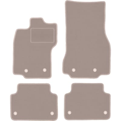 Beige veloursmatten voor: Jaguar XF I 4WD X250 sedan, stationwagen (2007-2015)