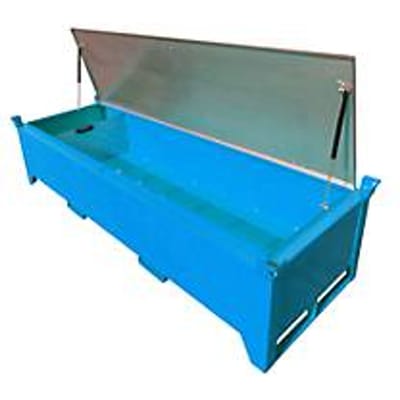 Fluorescentiebuizendoos BAUER SL-N 220, plaatstaal, toegankelijk voor rolstoelgebruikers, verzinkt deksel, afneembaar tussenschot, B 2300 x D 800 x H 530 mm, blauw