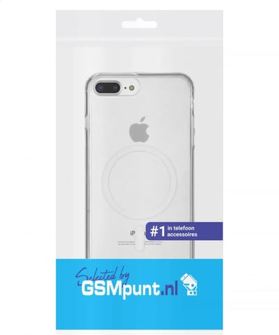 Hoesje Geschikt voor Apple iPhone 8 Plus / 7 Plus - Compatibel met MagSafe - Hard Back Cover met Magneet - Transparant