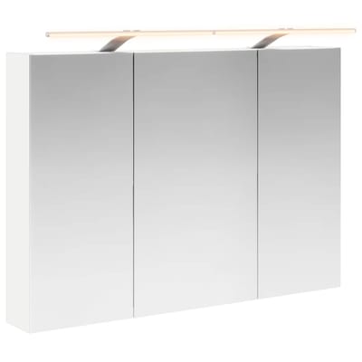 vidaXL - Badkamerspiegelkast - Wit - 100 - x - 14,5 - x - 70 - cm - Bewerkt - hout