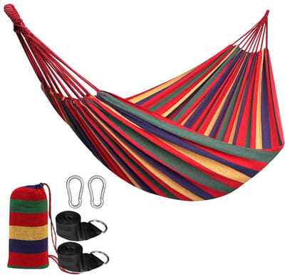 Draagbare Hangmat - Kampeerhangmat Buitenbed - Ontspannen Buiten - Anti-kantel Design - 2.62 x 1.5 Meter - Rood