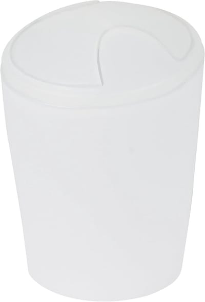 Vuilnisemmer voor Badkamer - 5 Liter, Wit, Compact en Stijlvol