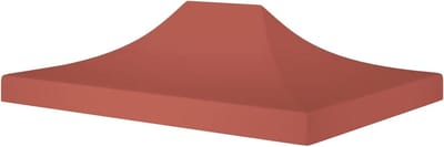 Partytentdak Vervanging - Paviljoenhoes - Buitenfeest Bescherming - UV Waterbestendig - 4 x 3 Meter - Terracotta Rood