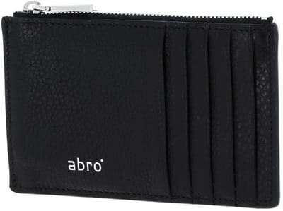 abro kaarthouder Leather Dalia Wallet Black / Nickel zwart