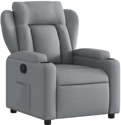 Relaxstoel - Fauteuil Leunstoel - Ontspannen Zitten - Handmatige Verstelling - 77 x 945 x 100 cm - Lichtgrijs