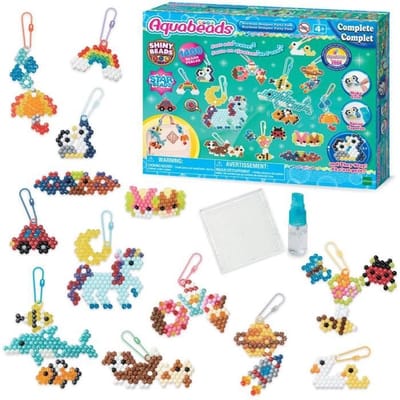 AQUABEADS 35025 - Mijn sleutelhangers en hangers complete set- parels die met water plakken
