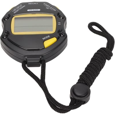 Elektronische Stopwatch 2-lijnig Display 20 Rondetijden Geheugen Digitale Sportstopwatch met Afteltimer gray