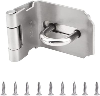 Dailygoody - Heavy Duty Padlock Hook - Deurslot - Veiligheid voor Deuren en Raam - Robuust en Duurzaam - Anti-corrosie - Geschikt voor Binnen en B...