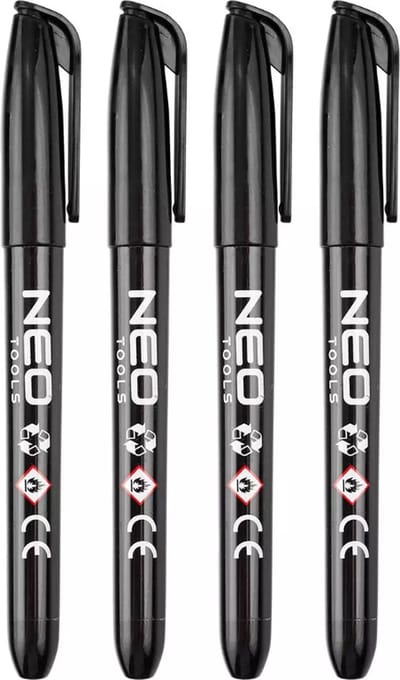 Industriële olie markers - Waterproof - Zwart - 4 stuks