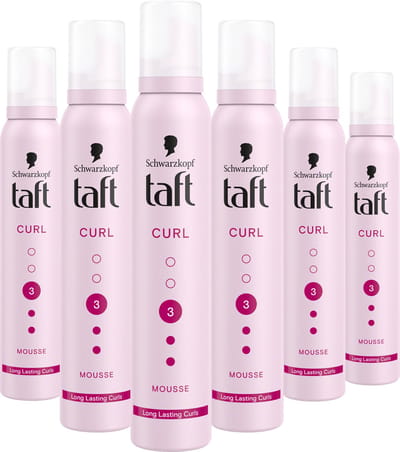 Taft Styling Mousse Curl - Haarstyling - Haarmousse - Krullende Haartypes - Voordeelverpakking - 6x 200 ml