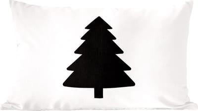 Sierkussens - Kussentjes Woonkamer - 60x40 cm - Kerstboom - Zwart - Kerstmis - Feest