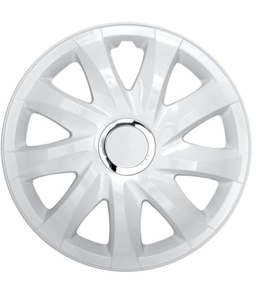 Universele wieldoppen 16" NRM DRIFT wit lak opdruk 4 stuks