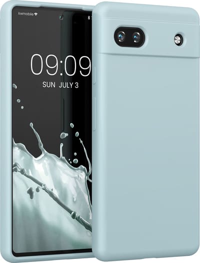 kwmobile telefoonhoesje geschikt voor Google Pixel 6a - Hoesje met siliconen coating - Smartphone case in cool mint