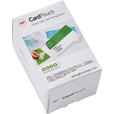 Lamineerhoes gbc 54x86mm 2x250micron creditcard 100 stuks