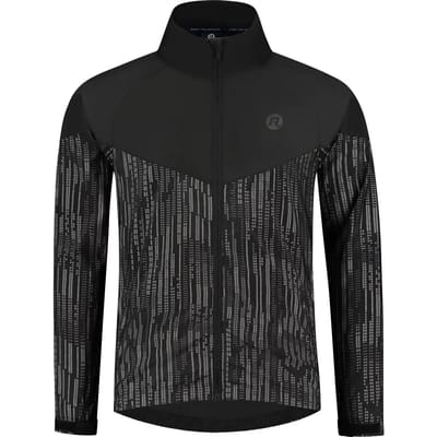 Rogelli Essential HI VIS Heren Hardloopjack - Reflecterend - Zwart