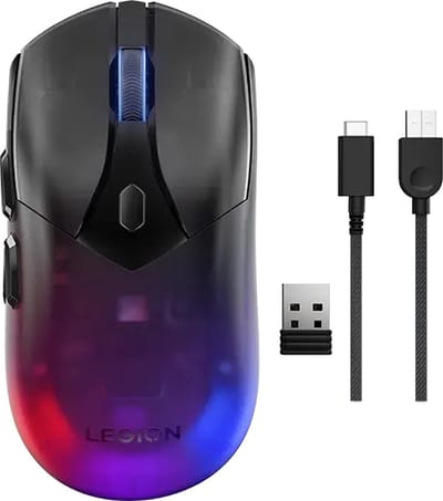 Lenovo Legion M410 Wireless RGB - Muis - 6 knoppen - Zwart met RGB-licht