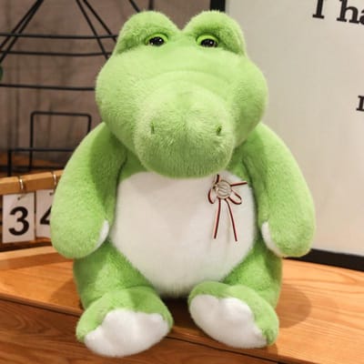 Peluche Crocodile 30-50cm Animaux en Peluche Crocodile Vert Coussin Jeté Coussin à Câliner pour Enfants Garçon Anniversaire about 45-50cm