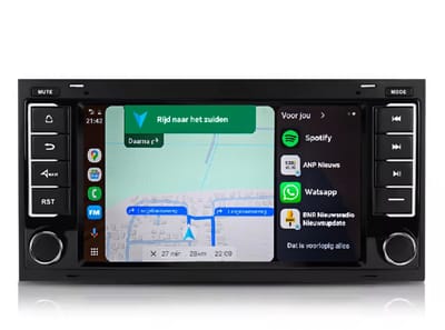 Autoradio 1/32GB met Carplay en Android auto | Geschikt voor Vw Volkswagen Touareg & Transporter T5 Multivan California 2003 - 2013 | Radio scherm met Navigatie | 2003 2004 2005 2006 2007 2008 2009 2010 2011 2012 2013